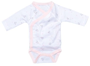 Beyaz arka plan üzerinde izole bebek giysileri