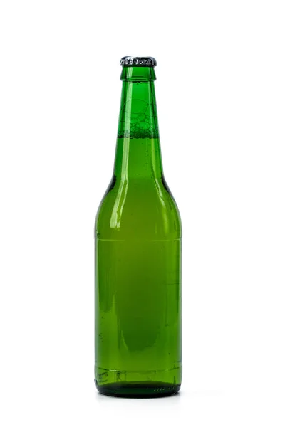 Botella Cerveza Sobre Fondo Blanco —  Fotos de Stock