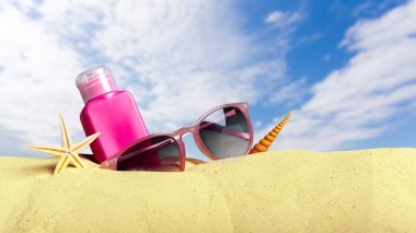 Güneşten korunma kumsalda ayarla