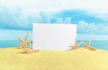 Yaz kartı kum yakın çekim 