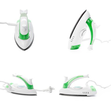 Beyaz arkaplanda izole edilmiş yeni ütü