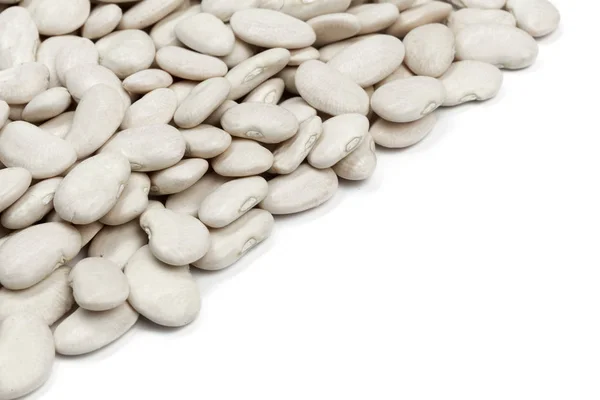 Close White Beans Isolated White Background — Stock Photo, Image