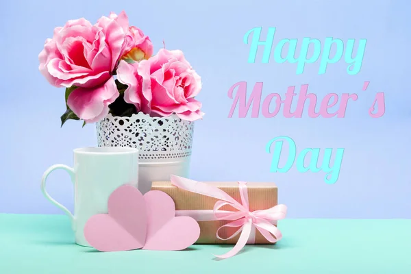 Plantilla Tarjeta Felicitación Happy Mothers Day — Foto de Stock