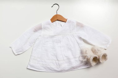 Giyim ve öğeler için bir bebek seti