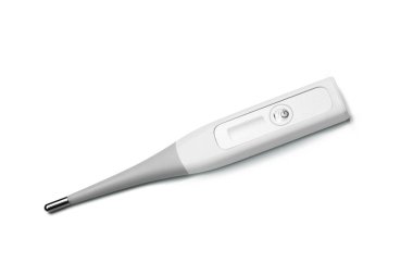 İzole modern elektronik termometre
