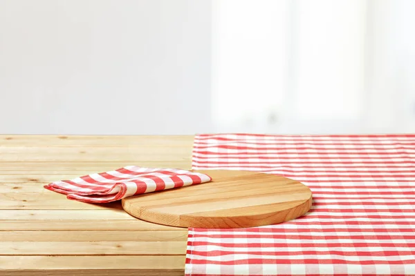 Background Tablecloth Wooden Table — Stock Photo, Image