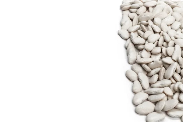 Close White Beans Isolated White Background — Stock Photo, Image