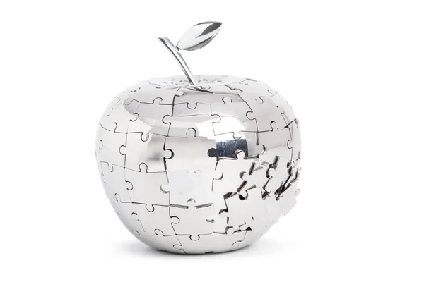 Головоломка Apple Изолированы Белом Фоне — стоковое фото