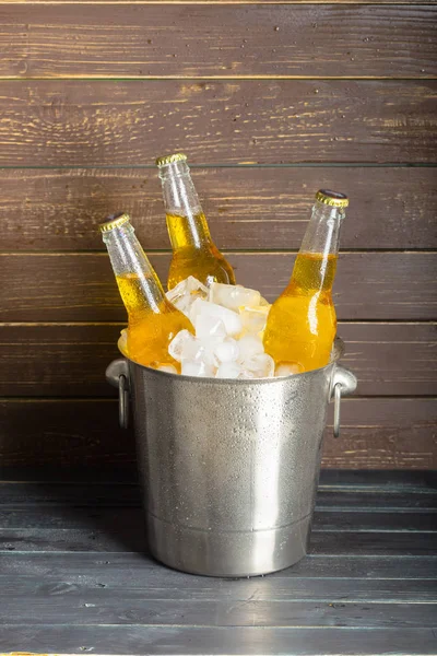 Ice bucket with beer