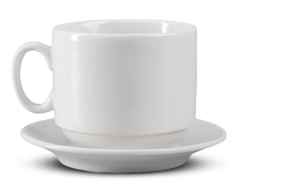 White Mug Isolated Background Close — Stock Photo, Image