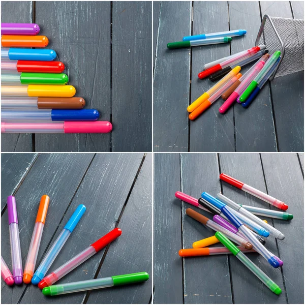 Color Felt Tip Pens Background Close — Stock Photo, Image