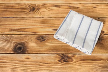 Arka plan boş ahşap masa masa örtüsü ile ile