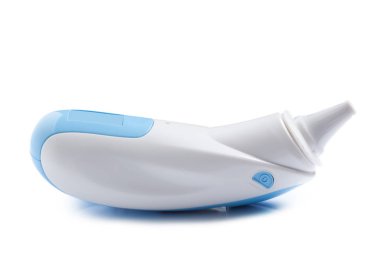 Beyaz arka plan üzerinde izole modern elektronik termometre