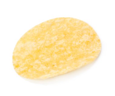 sarı patates cipsi üzerinde beyaz artalanları izole kapatmak