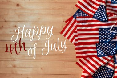 ABD bayrakları ile mutlu dört Temmuz