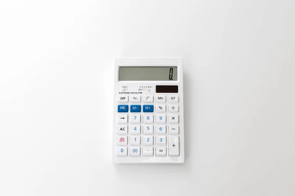 Крупним Планом Калькулятор Білому Фоні — стокове фото