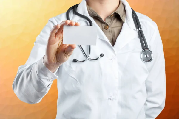 Visão Frontal Médico Casaco Branco — Fotografia de Stock