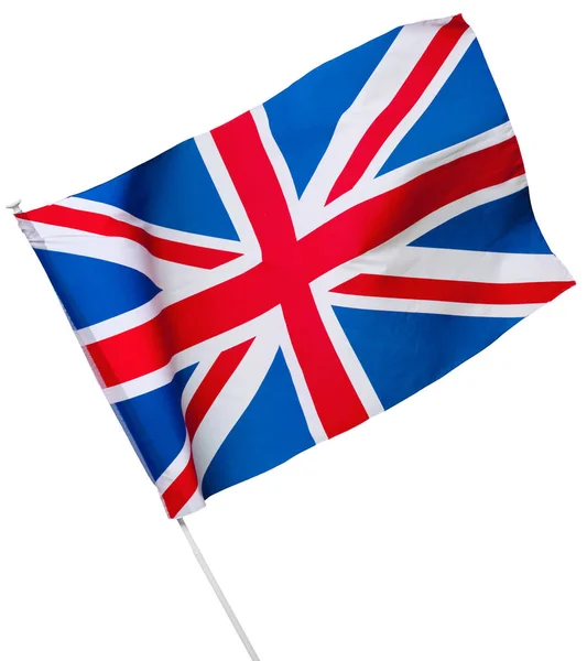 英国的旗子在白色背景被隔绝了 — 图库照片