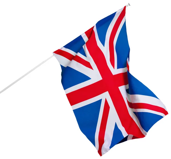 Flagge Großbritanniens Isoliert Auf Weißem Hintergrund — Stockfoto