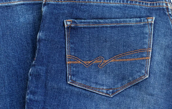 Close Textura Jeans Azul — Fotografia de Stock