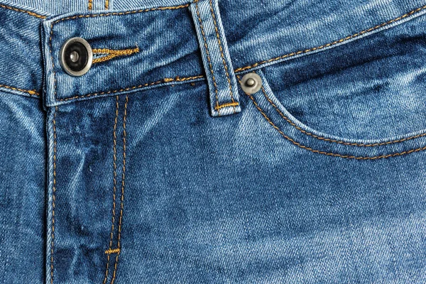 Close Textura Jeans Azul — Fotografia de Stock