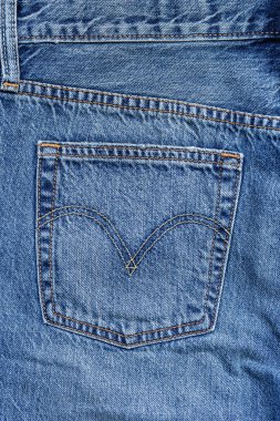 Mavi jeans dokusuna yakın çekim