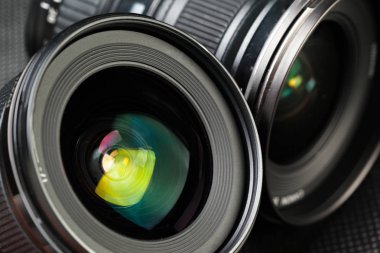 modern kamera lens ayrıntılarda yakın çekim  