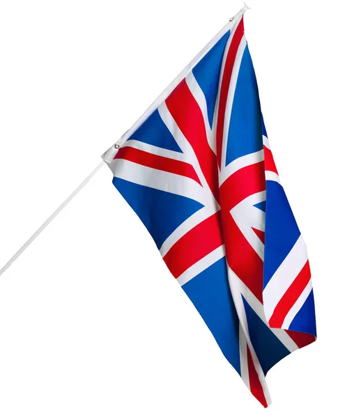 Flagge Großbritanniens Isoliert Auf Weißem Hintergrund — Stockfoto