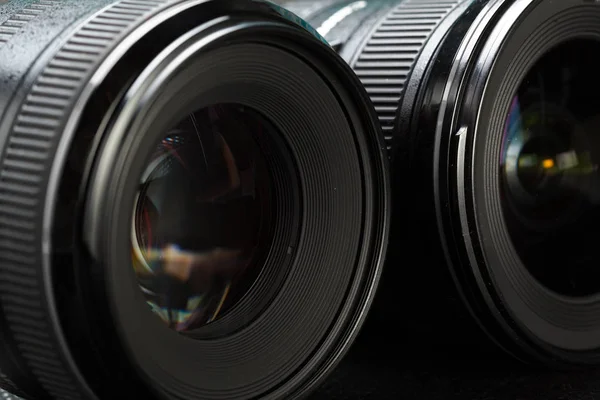 Close Modern Camera Lens Details — Stock Photo, Image