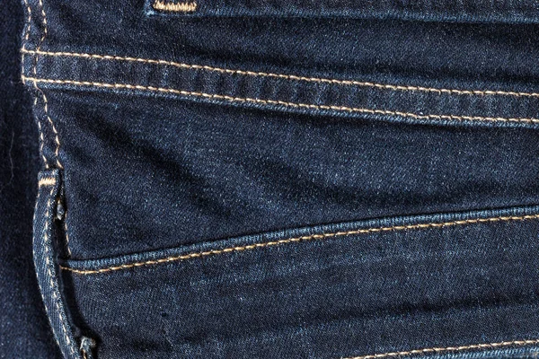 Close Textura Tecido Jeans Azul — Fotografia de Stock