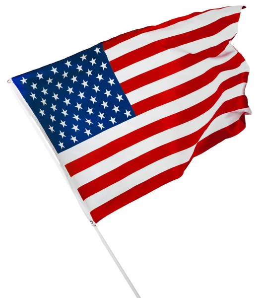 American Flag Isolated White Background — Stock Photo, Image