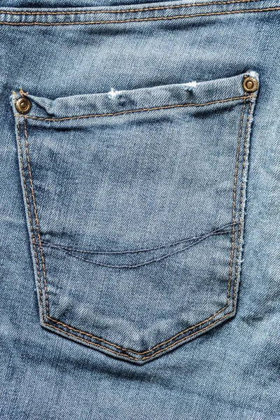 Close Van Blue Jeans Textuur — Stockfoto