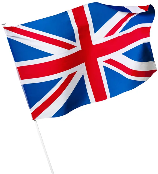 Прапор Великої Британії Ізольовані Білому Тлі — стокове фото