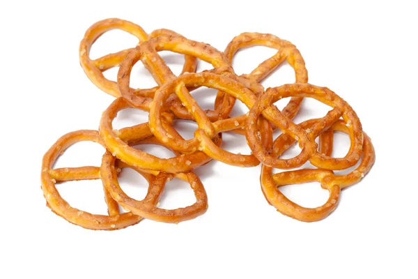 Glazed Salted Pretzels Isolated White Background — Stock Photo, Image