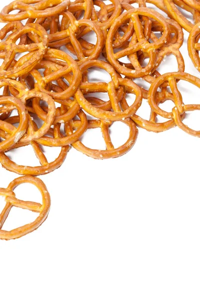 Glazed Salted Pretzels Isolated White Background — Stock Photo, Image