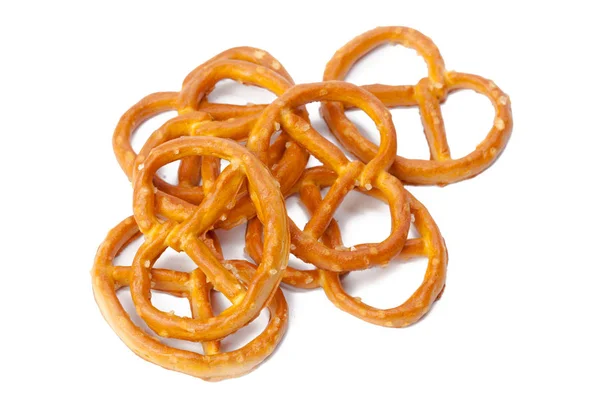 Glazed Salted Pretzels Isolated White Background — Stock Photo, Image