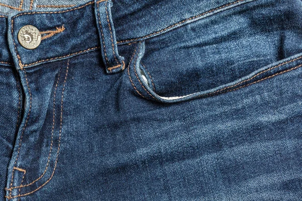 Close Textura Jeans Azul — Fotografia de Stock