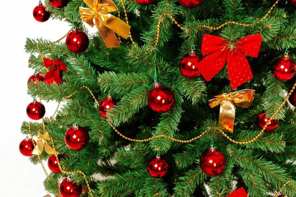 Χριστουγεννιάτικο Δέντρο Στολίδια Γκρο Πλαν — Φωτογραφία Αρχείου