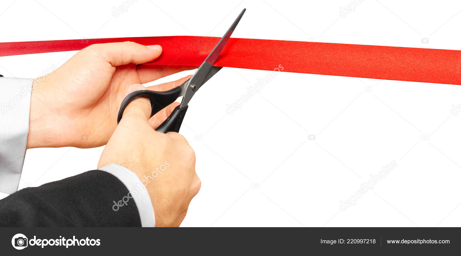 Cut Cardboard with Scissors Isolated on White Background Stock
