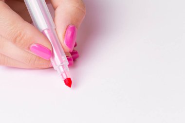 Kadın eli kalem tutan yakın çekim