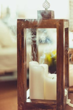 Dekorasyon için Noel ve yeni Year.Candles