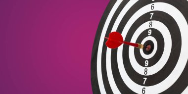 dart oku renkli arka plan üzerinde hedef merkezi 