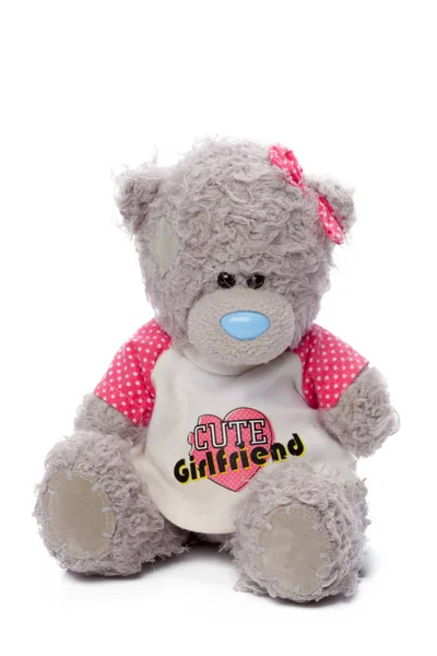 Teddybär Auf Weißem Hintergrund — Stockfoto