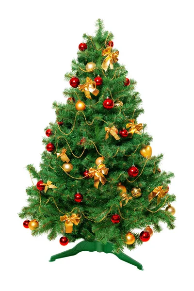 Weihnachtsbaum Isoliert Auf Weißem Hintergrund — Stockfoto