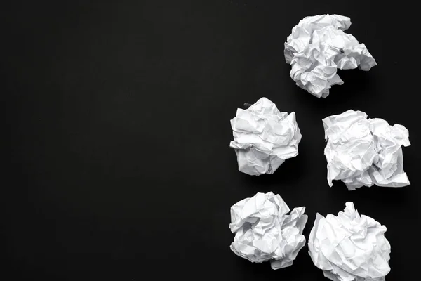 Close Balls White Paper Black Background — Stock Photo, Image