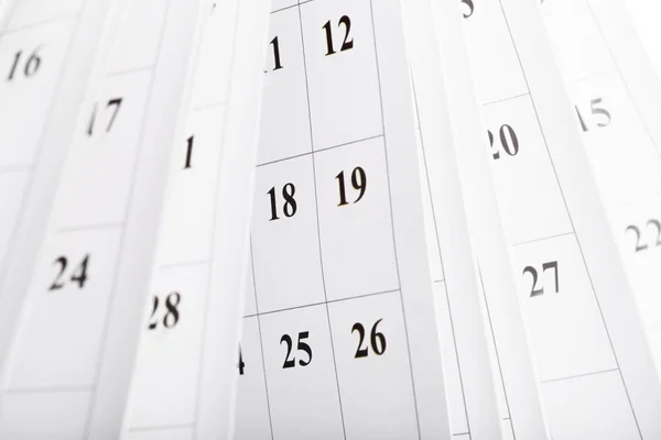 Páginas Del Calendario Cerrar Concepto Tiempo Negocio —  Fotos de Stock