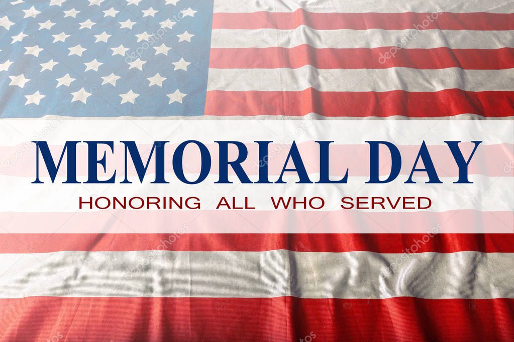  memorial day background with american flag 
