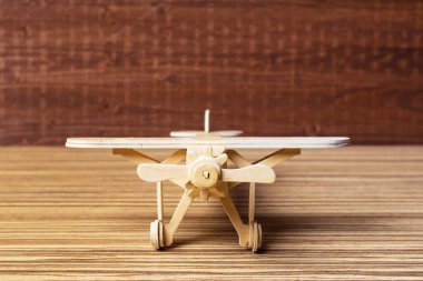 masada ahşap oyuncak uçak, yakın çekim