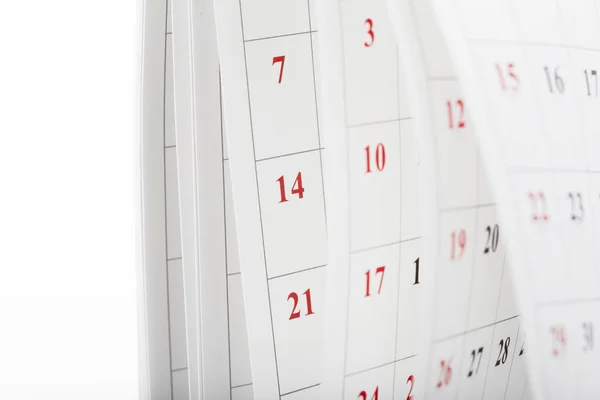 Halaman Kalender Menutup Konsep Waktu Bisnis — Stok Foto