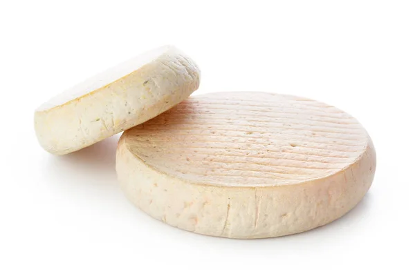 Τυρί Απομονωμένο Λευκό — Φωτογραφία Αρχείου